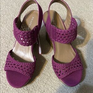 Women's Purple Woven Sandals